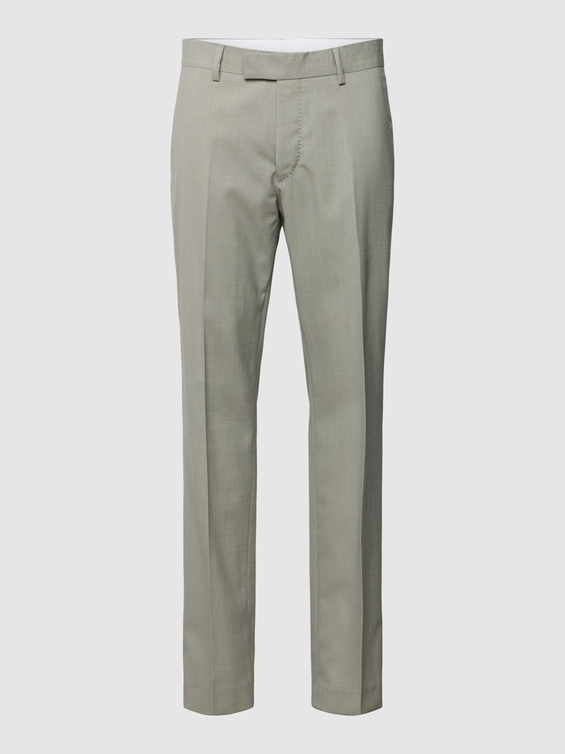 Bundfaltenhose mit französischen Eingrifftaschen Modell 'Tenuta' in silber