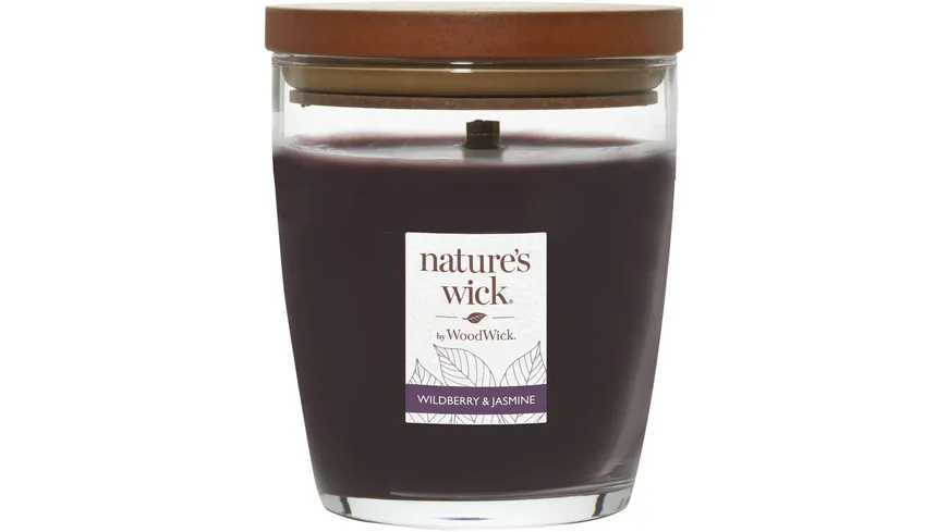 nature's wick Mittlere Kerze im Glas Wildberry & Jasmine
