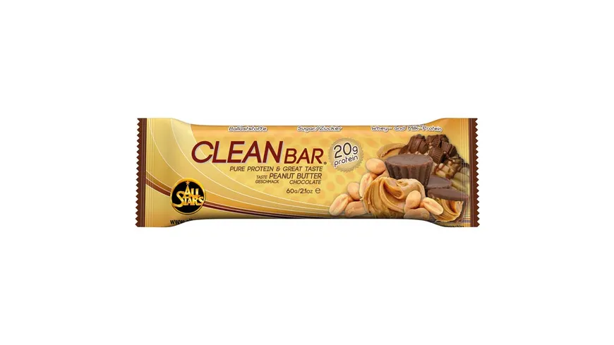 All Stars Clean Bar Peanut Butter Chocolate 60 g