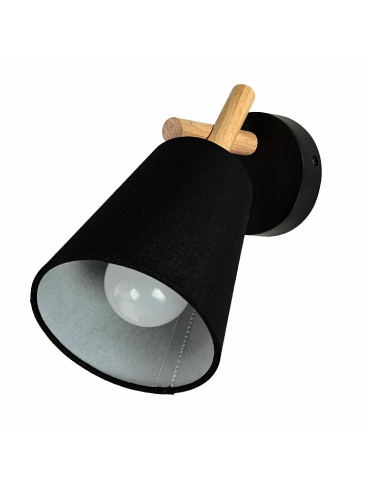 Licht-Erlebnisse Wandlampe in Helles Holz Schwarz günstig kaufen onesize