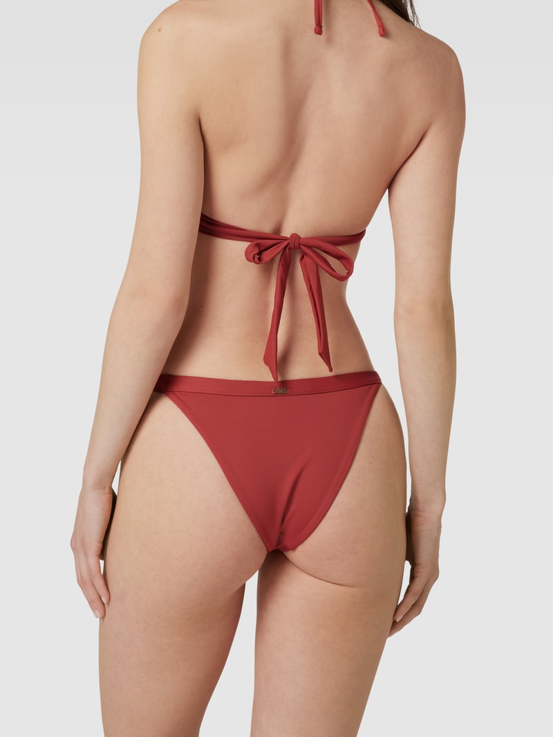 Bikini-Slip mit geripptem Bund Modell 'TANIA' in dunkelrot