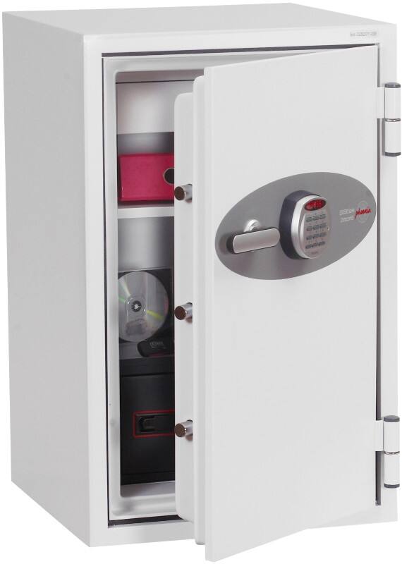 Phoenix Größe 2 Datenschutztresor elektronisches Schloss 84L Datacombi DS2502E 820 x 520 x 520mm Weiß