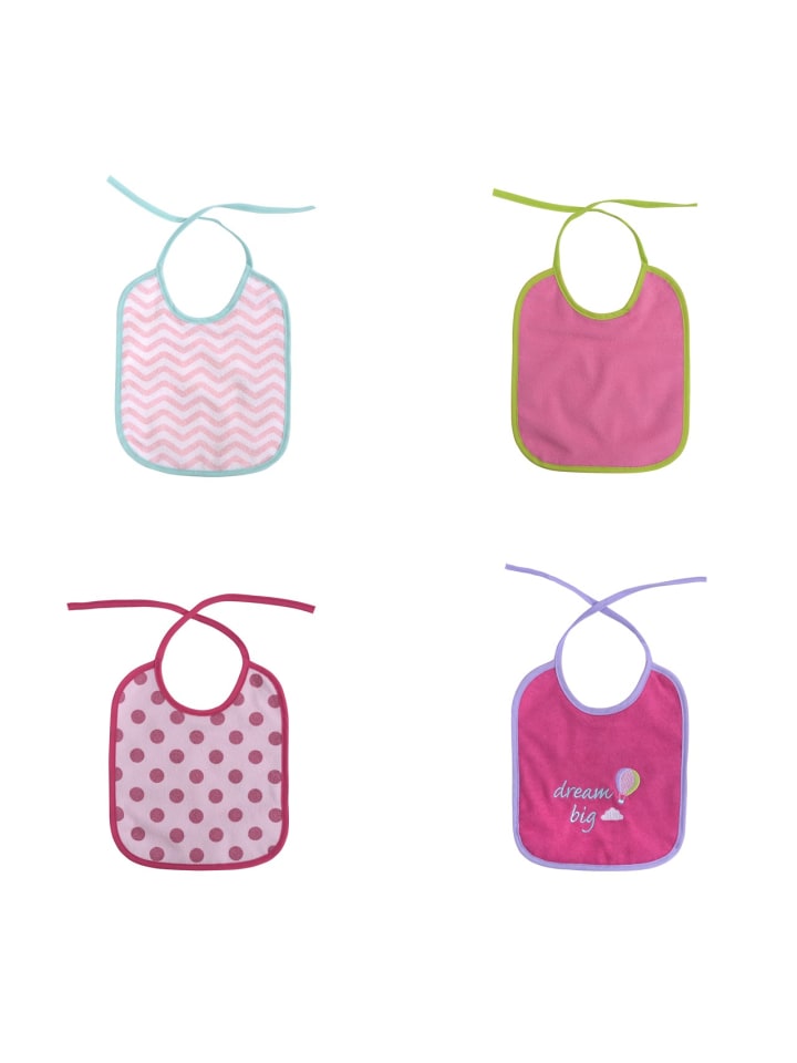 BABY CARE Babylatz-Set 7-teilig einlagig in rosa günstig kaufen onesize