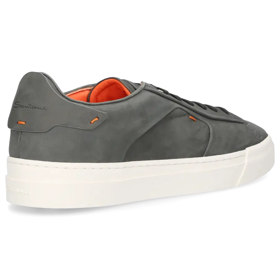 Santoni - Sneaker low DARTS Nubukleder - grün