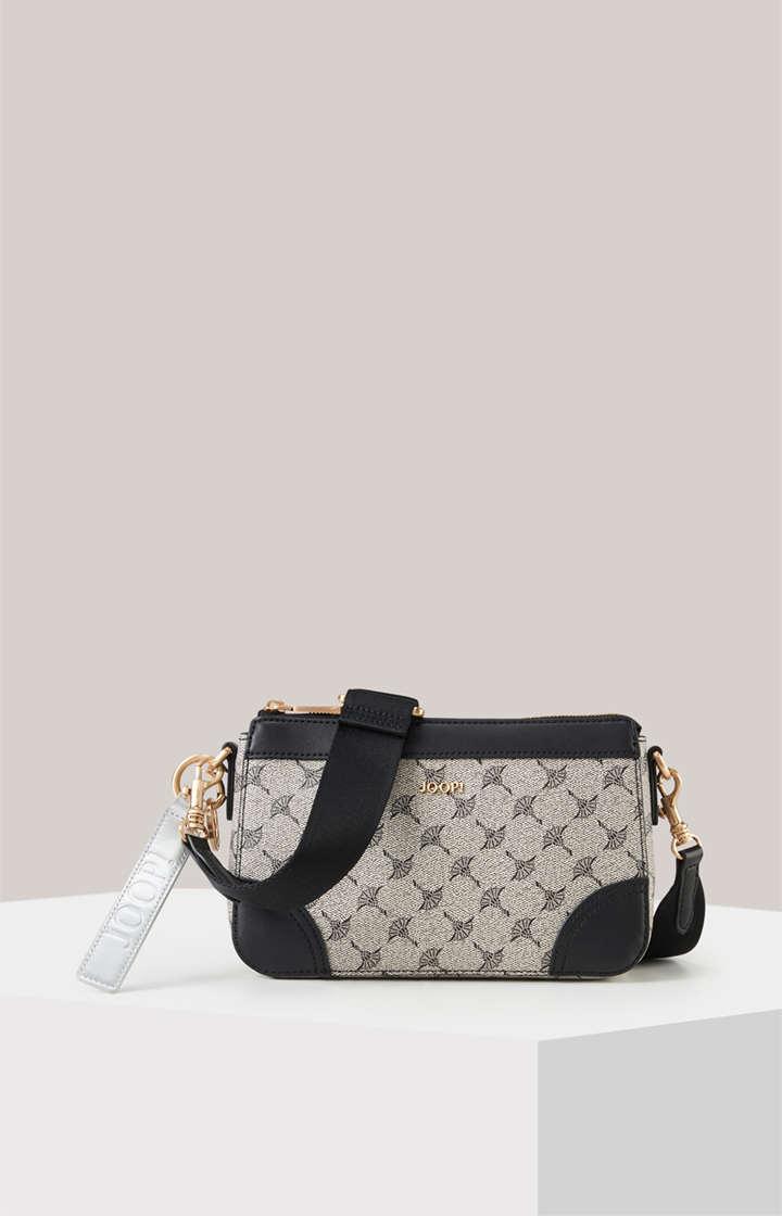 Schultertasche Mazzolino Edition Jasmina in Schwarz/Offwhite