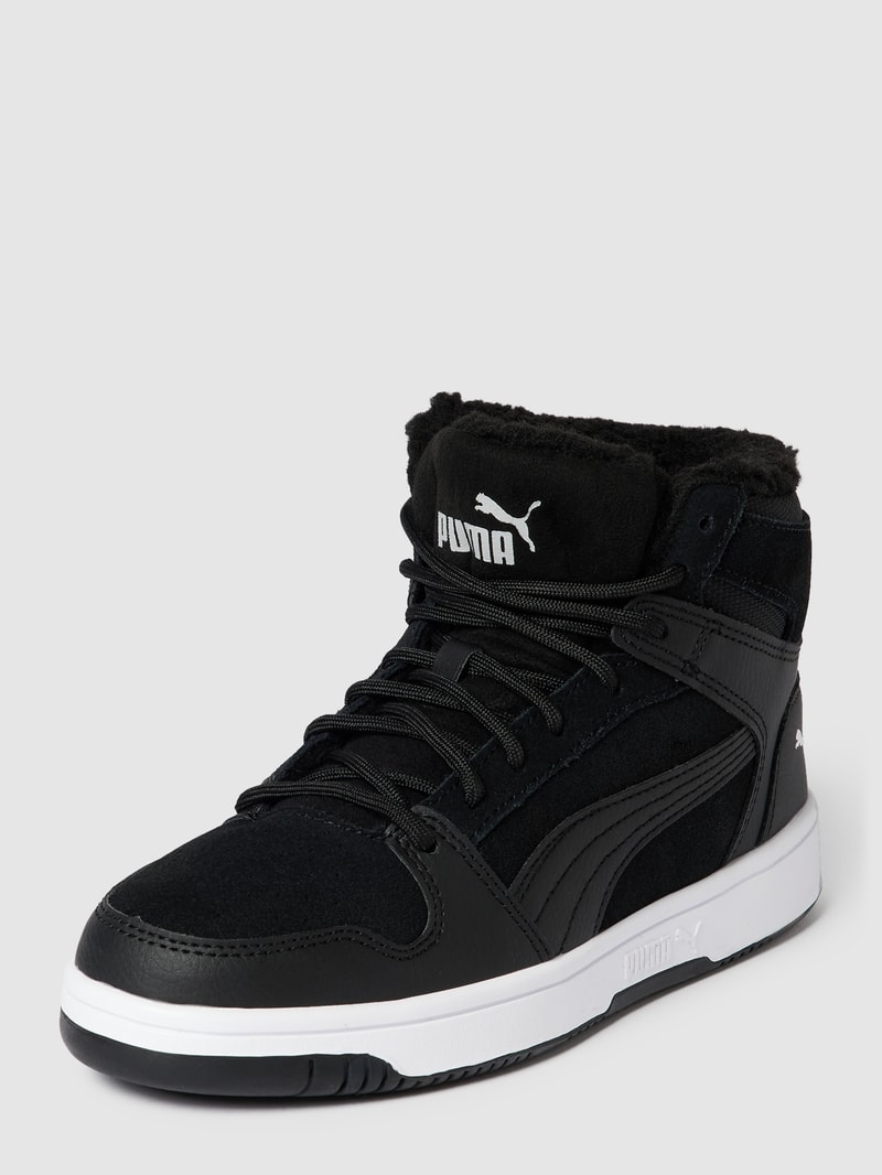 High Top Sneaker mit Logo-Details in schwarz