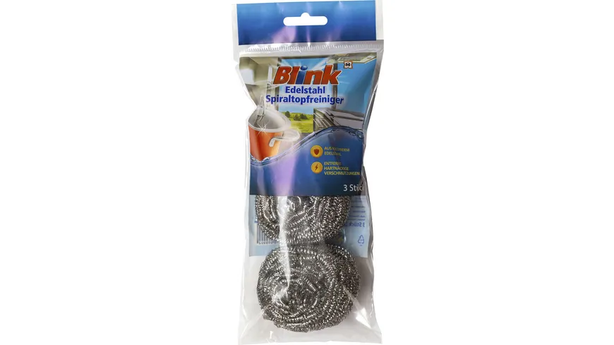 Blink Reiniger Edelstahl Spiral Topf & Pfanne