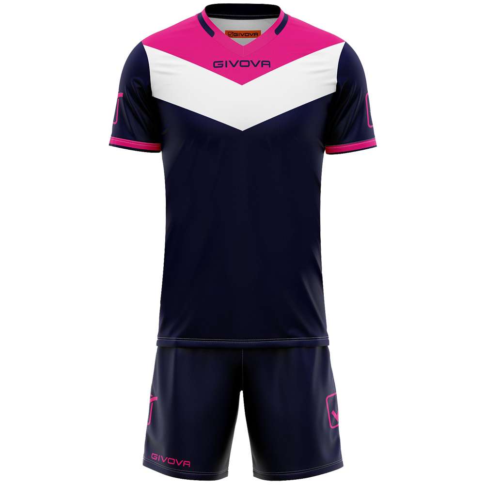 Givova Kit Campo Set Trikot + Shorts navy/neonpink
