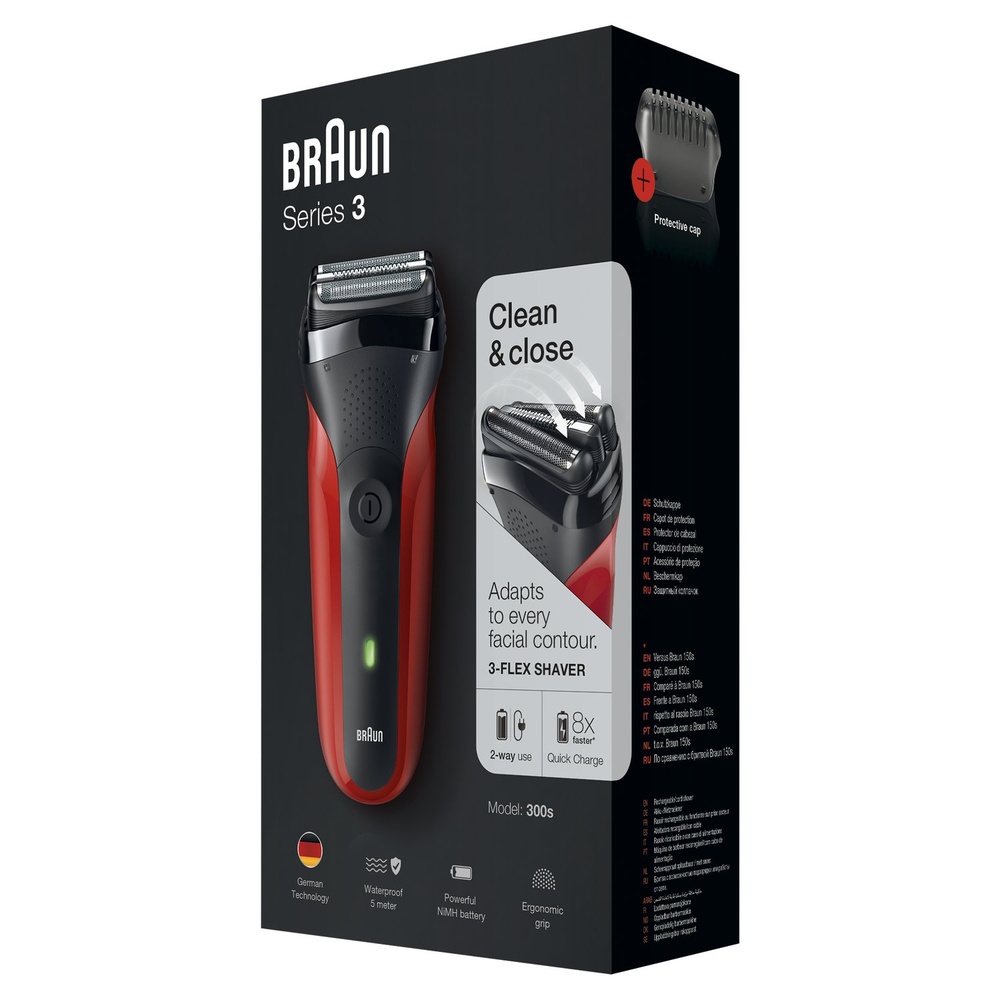 braun Braun Series 3 300s Rasoir Électrique Rechargeable Rasoir Electrique