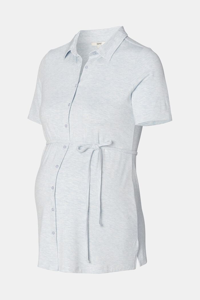 Jerseybluse mit abnehmbarem Gürtel