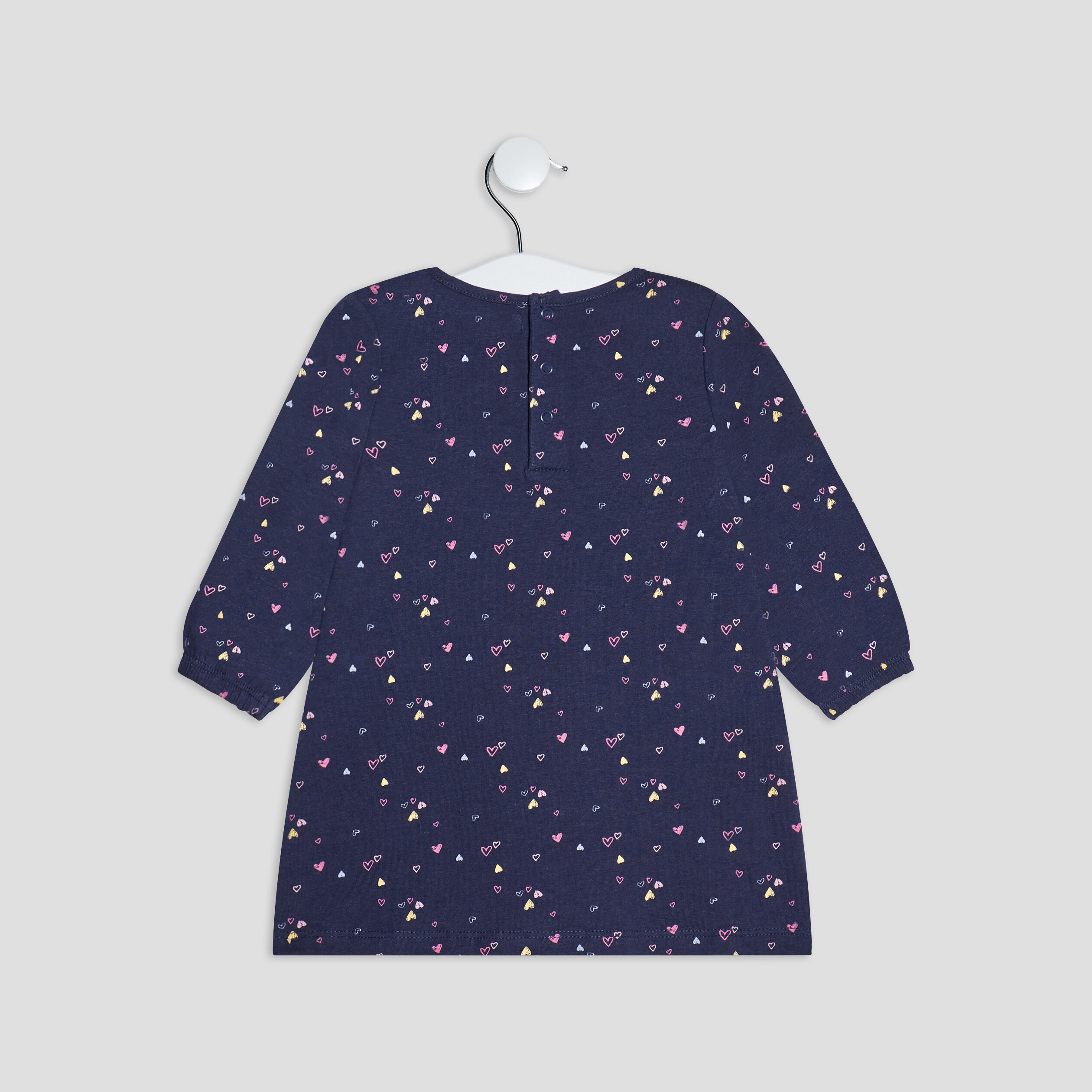 Ensemble 2 pièces robe et legging bleu marine bébé fille | La Halle