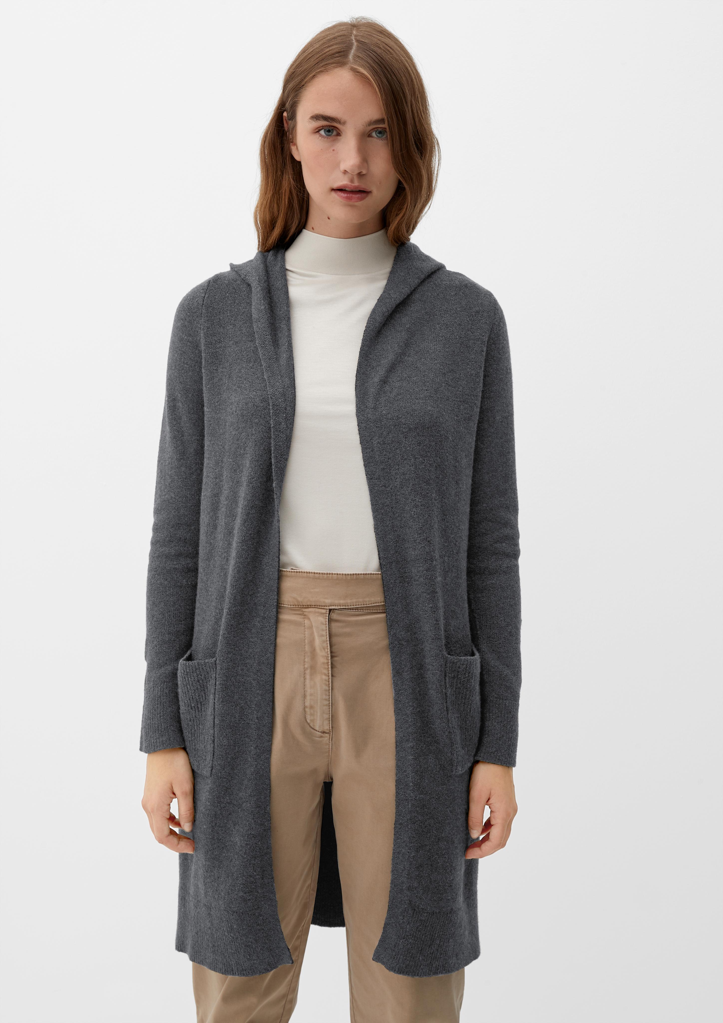 Long-Cardigan mit Kapuze  2118908-9898