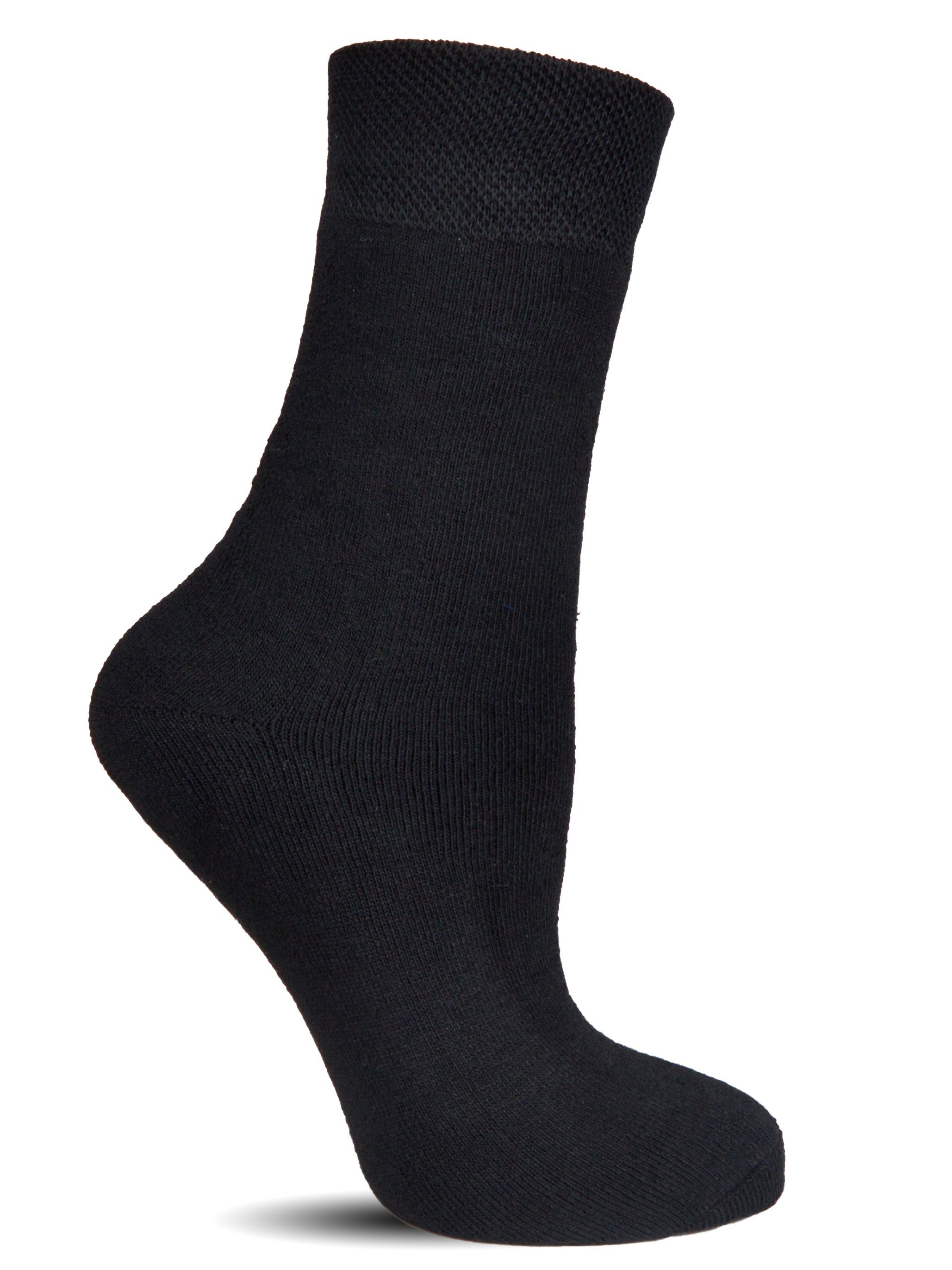 Frostfighter Thermosocken Wintersocken ohne Gummi für Damen (6 Paar) Anitipilling Innenfutter, Vollfrottee Innenfutter