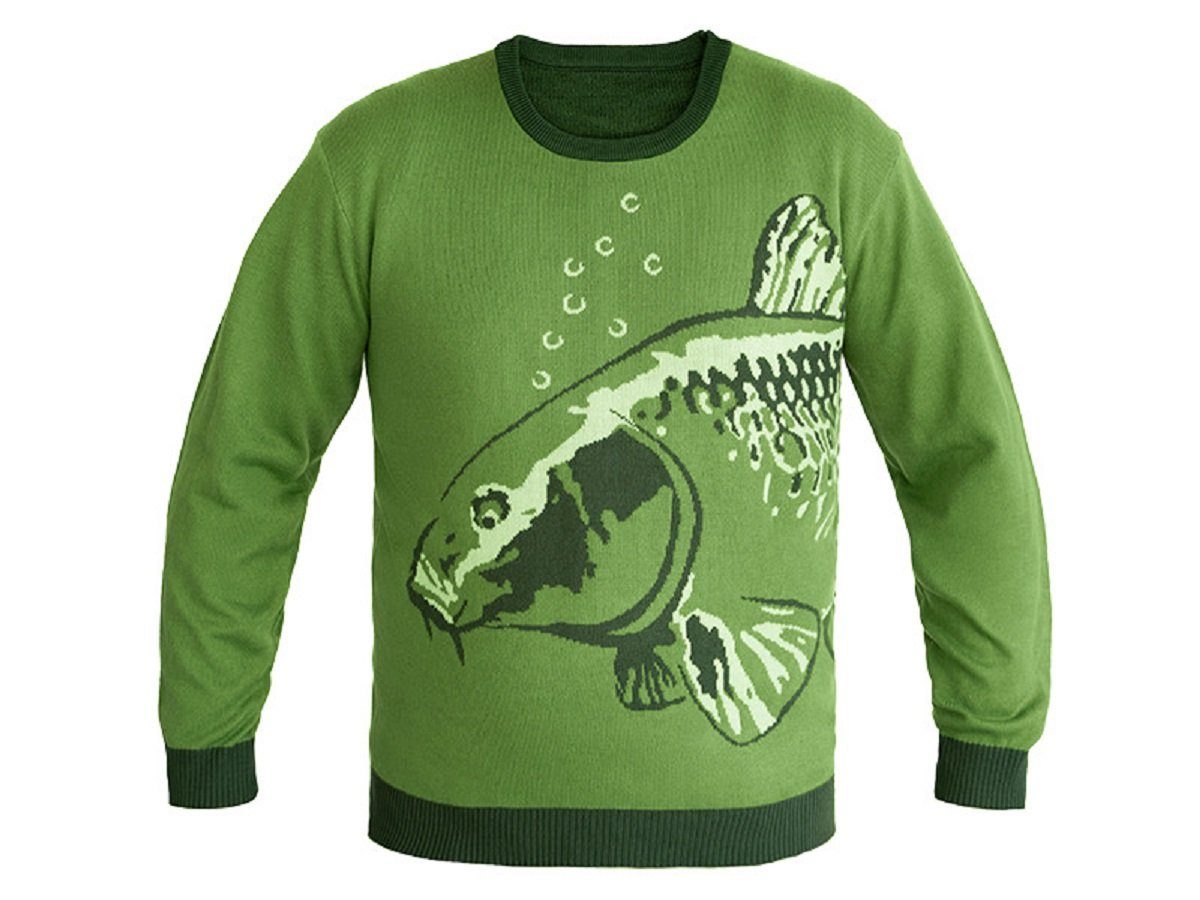 Delphin.sk Strickpullover Strickpullover Delphin CARP Karpfen Größen S bis XXXL Geschenkidee Mit dem Strickpullover erleben Sie das Angeln mit dem Komfort und Stil