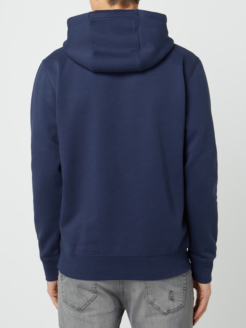 Hoodie aus Baumwollmischung in marineblau meliert