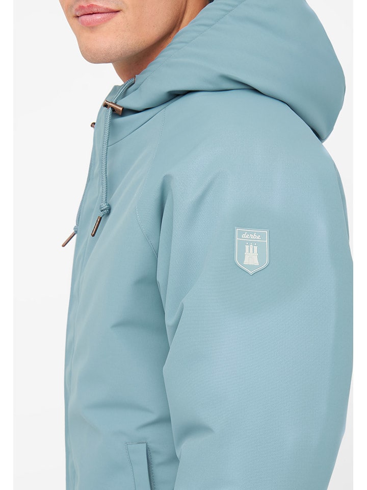 Derbe Regenjacke in Hellblau günstig kaufen