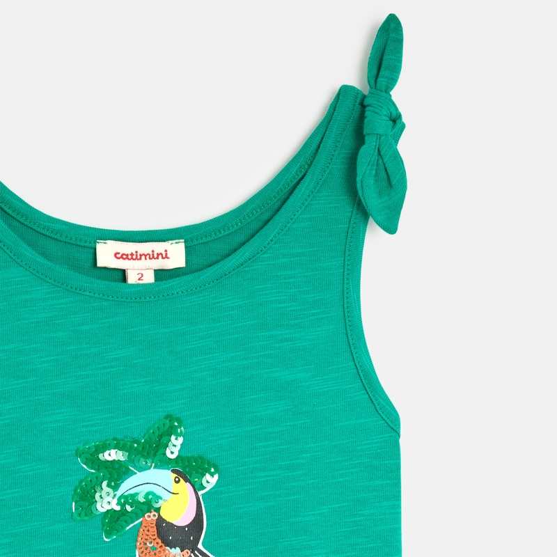 Débardeur bébé fille vert toucan Catimini
