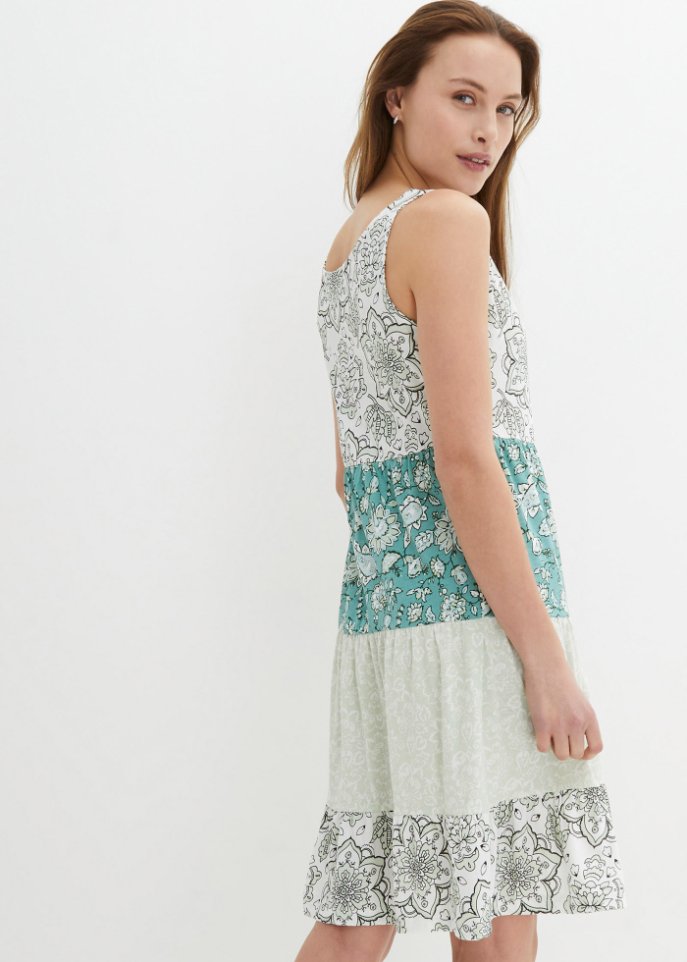 Baumwoll Jerseykleid, kurz