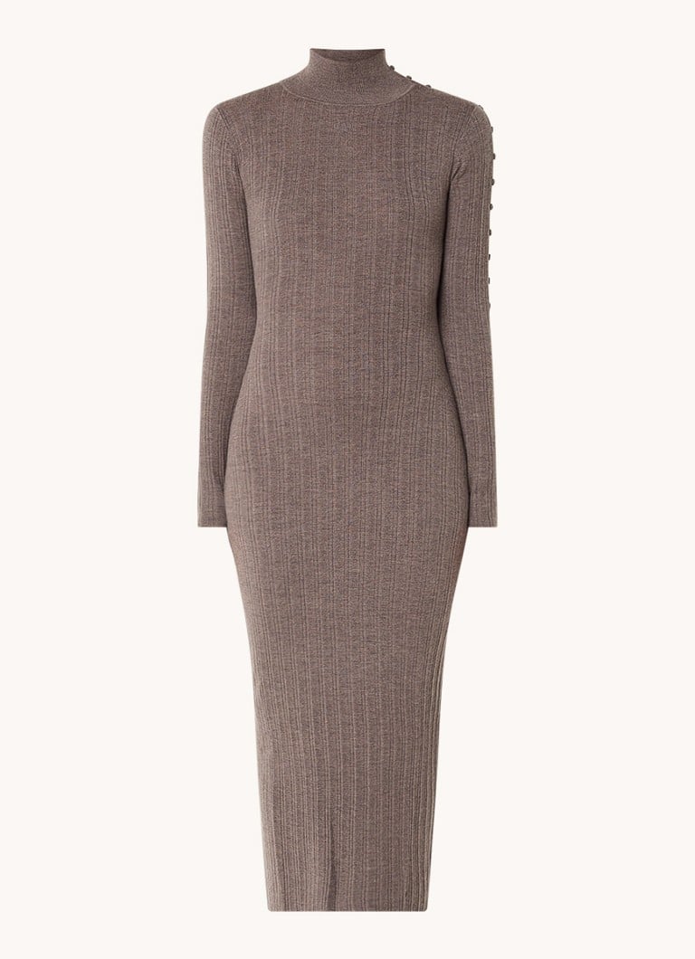 Vestido midi de Claudie Pierlot en lana de punto fino.