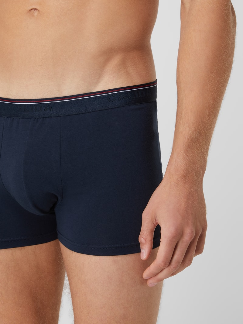 Trunks aus Single Jersey im 3er-Pack Modell 'Natural Benefit' in marineblau