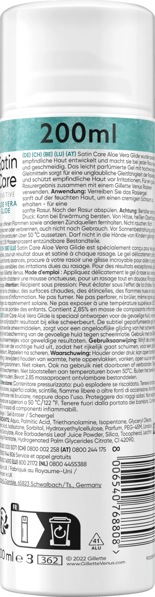 Rasiergel, Aloe Vera Glide, 200 ml