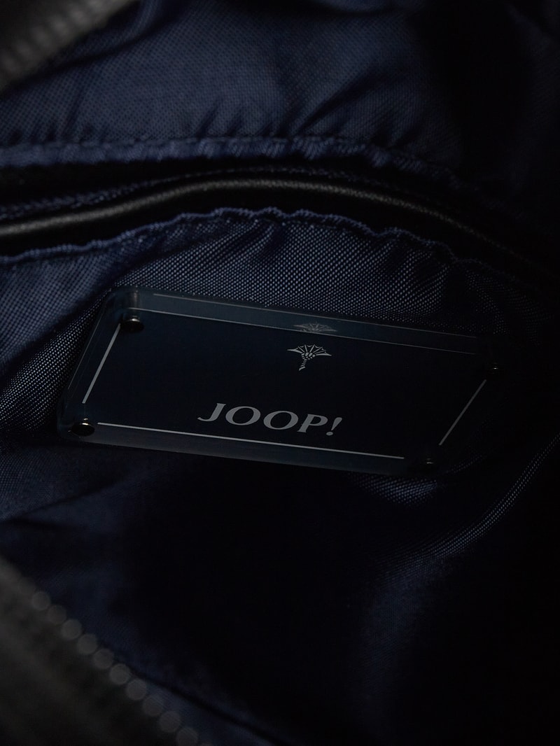 Umhängetasche mit Logo-Muster Modell 'Piazza Rafael' in marineblau