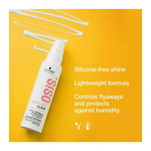 Spray Schwarzkopf Professional OSiS+ Glow para controle de frizz e brilho, 50 ml