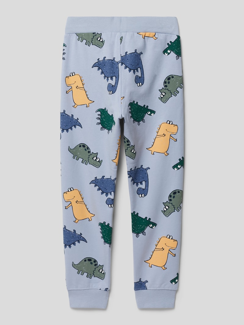 Sweatpants mit elastischem Bund in hellblau