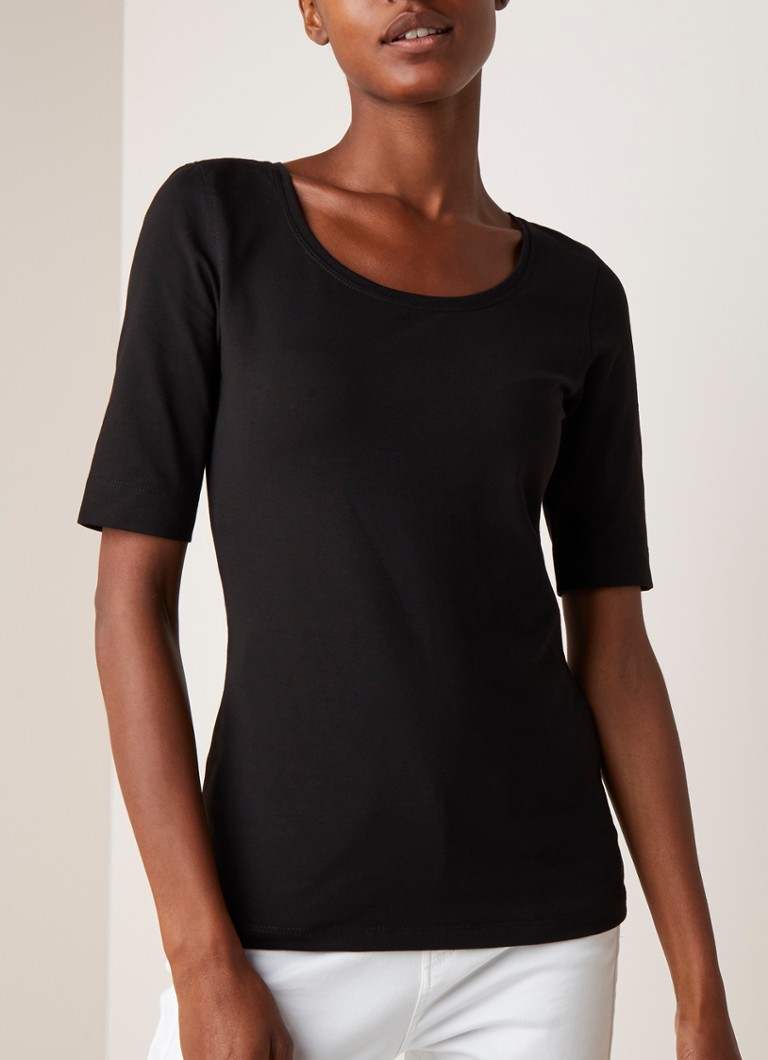 OPUS Daily basic cotton T-shirt with round neck