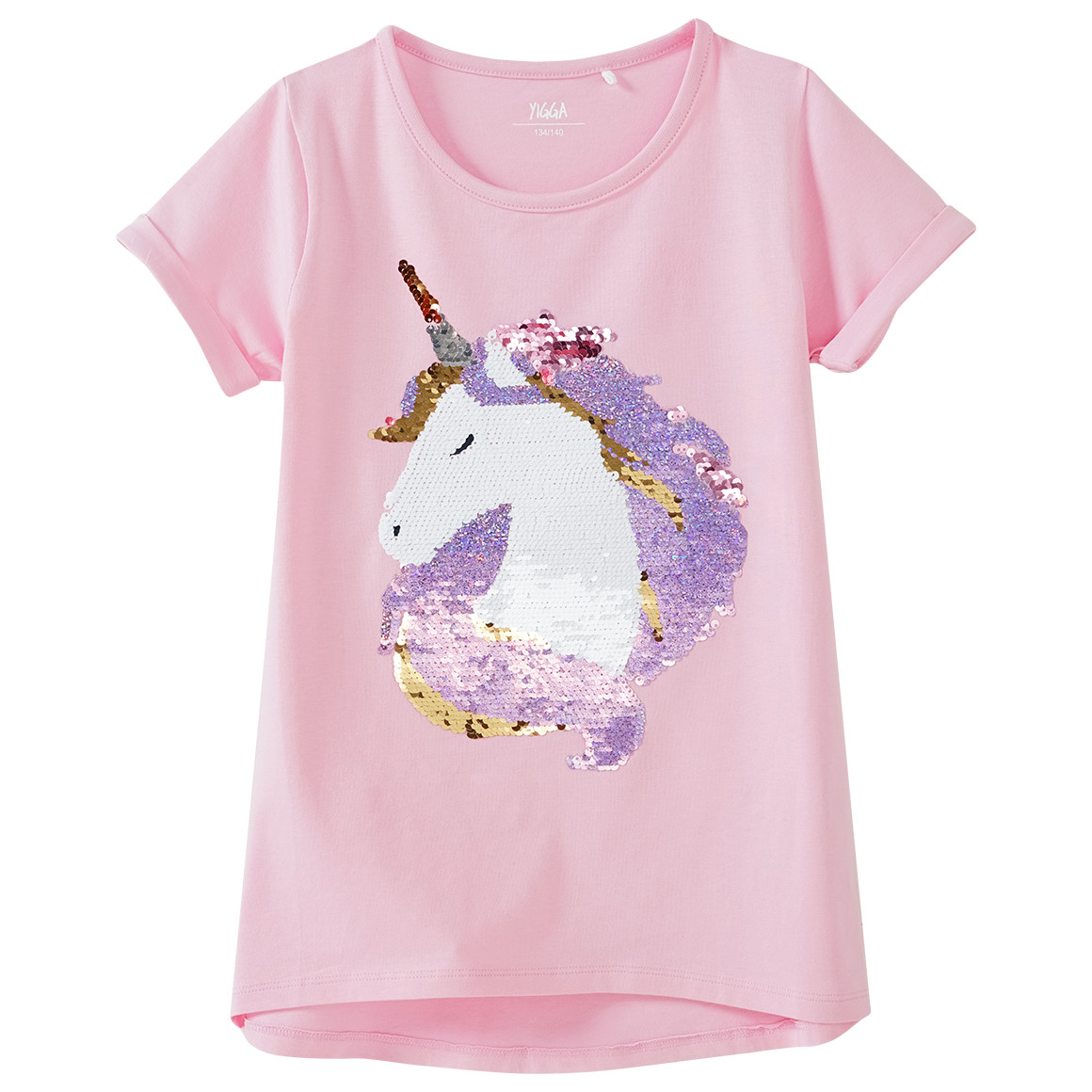 Mädchen T-Shirt mit Wendepailletten