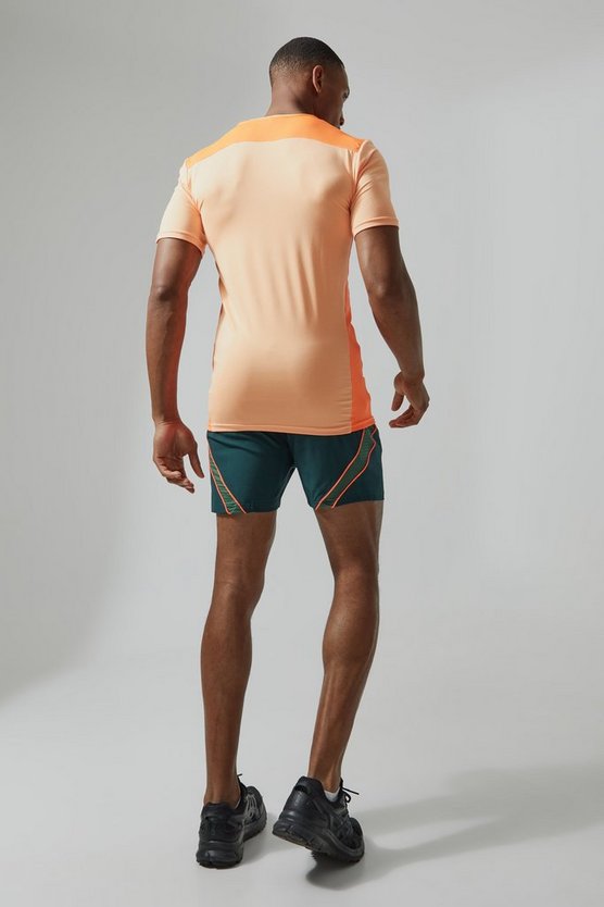 Man Active strukturierte Colorblock Mesh-Shorts
