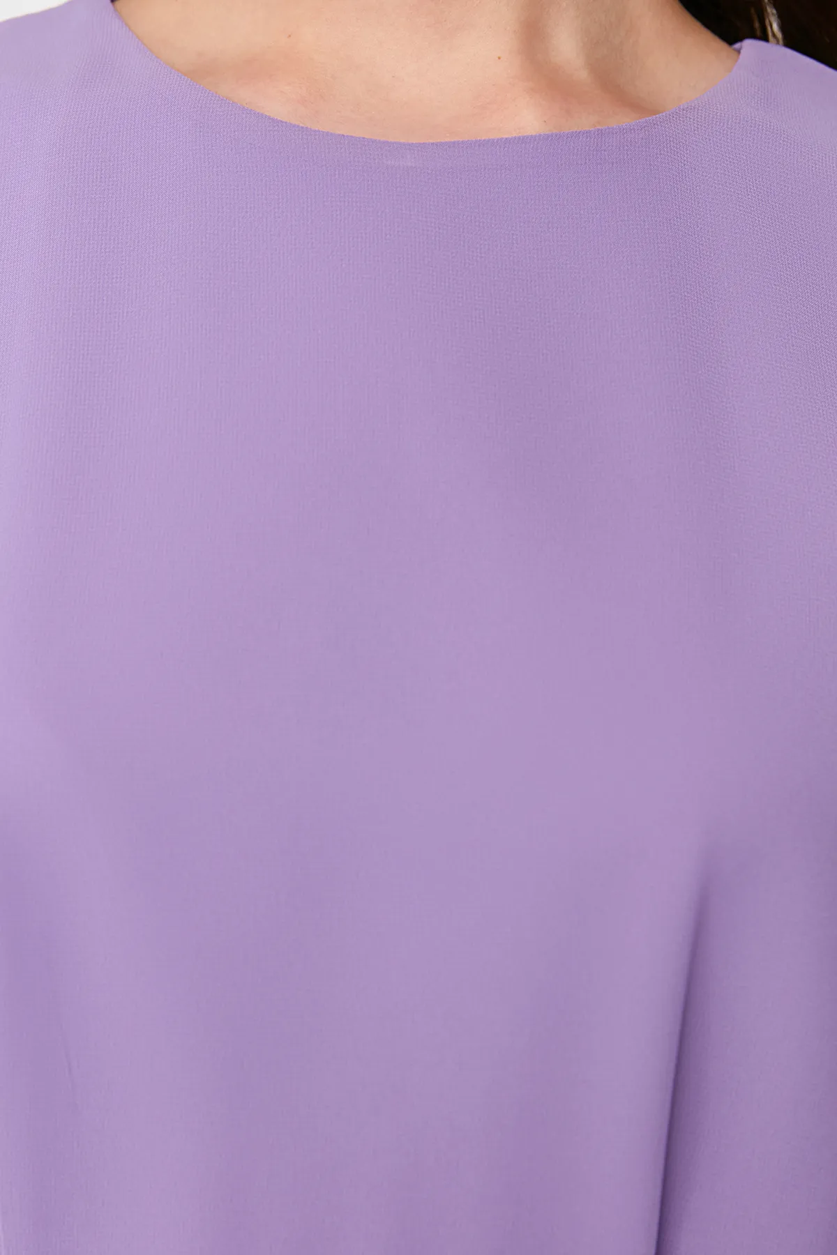 Trendyol Collection  Lila Rock Plissee gefüttert Chiffon Mini gewebtes Kleid TWOSS24EL00716