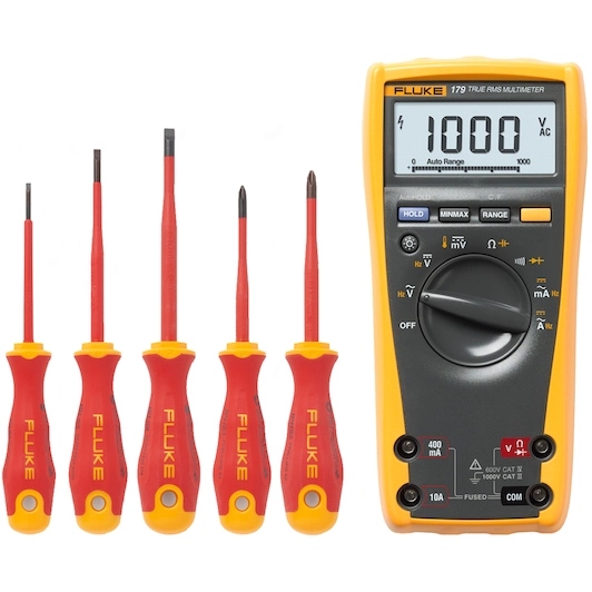Fluke 40003952 IB179M-EGFID Digitální multimetr True-RMS a 5 izolovaných šroubováků