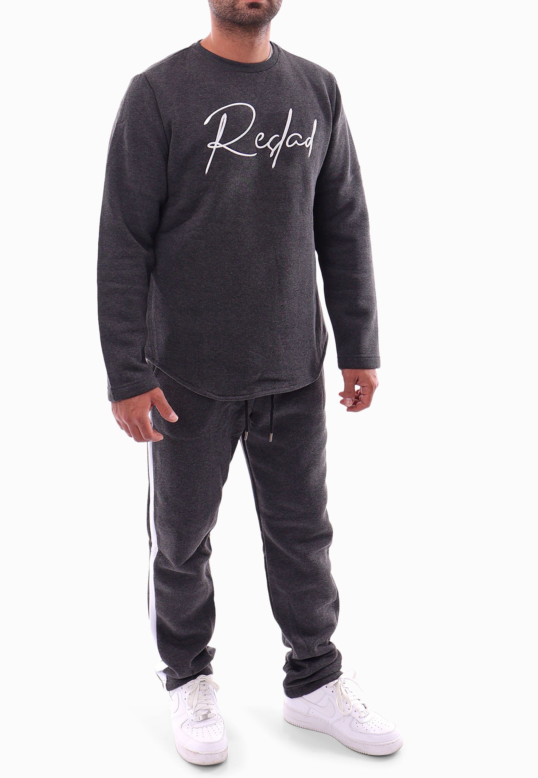 Reslad Jogginganzug Reslad Trainingsanzug Sportanzug Herren RS-5089, Sweatshirt + Jogginghose gestreift SET Gym Fitness Freizeitanzug