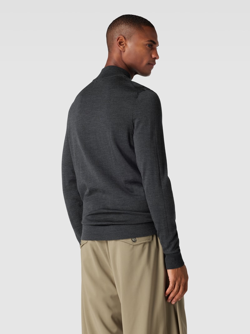 Strickpullover aus Schurwolle Modell 'Marek' in anthrazit