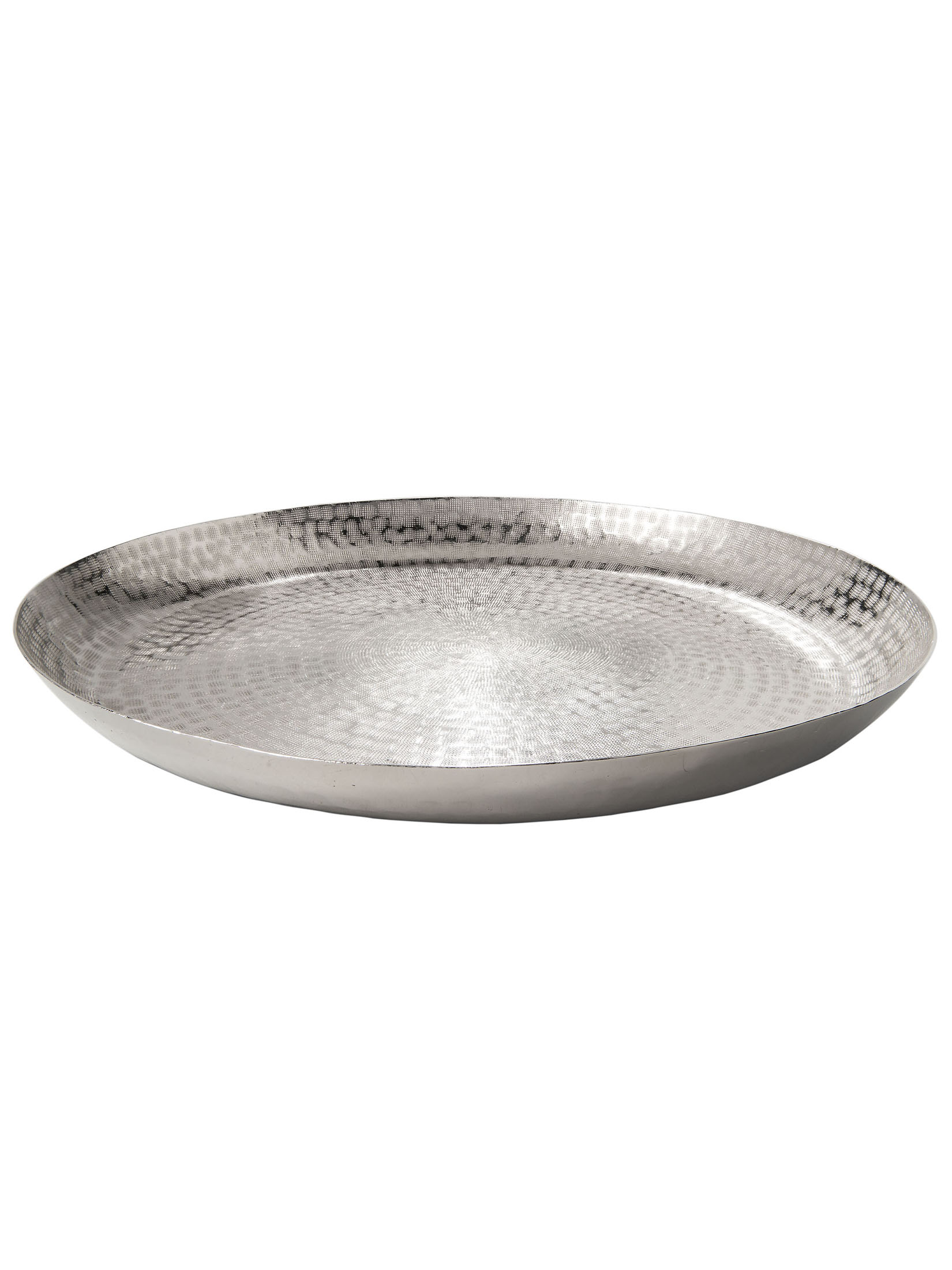 Round Platter Deko-Schale, Silber
