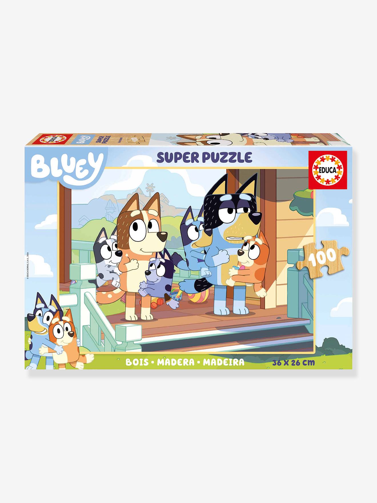 Educa Kinder Holzpuzzle Bluey EDUCA, 100 Teile - mehrfarbig