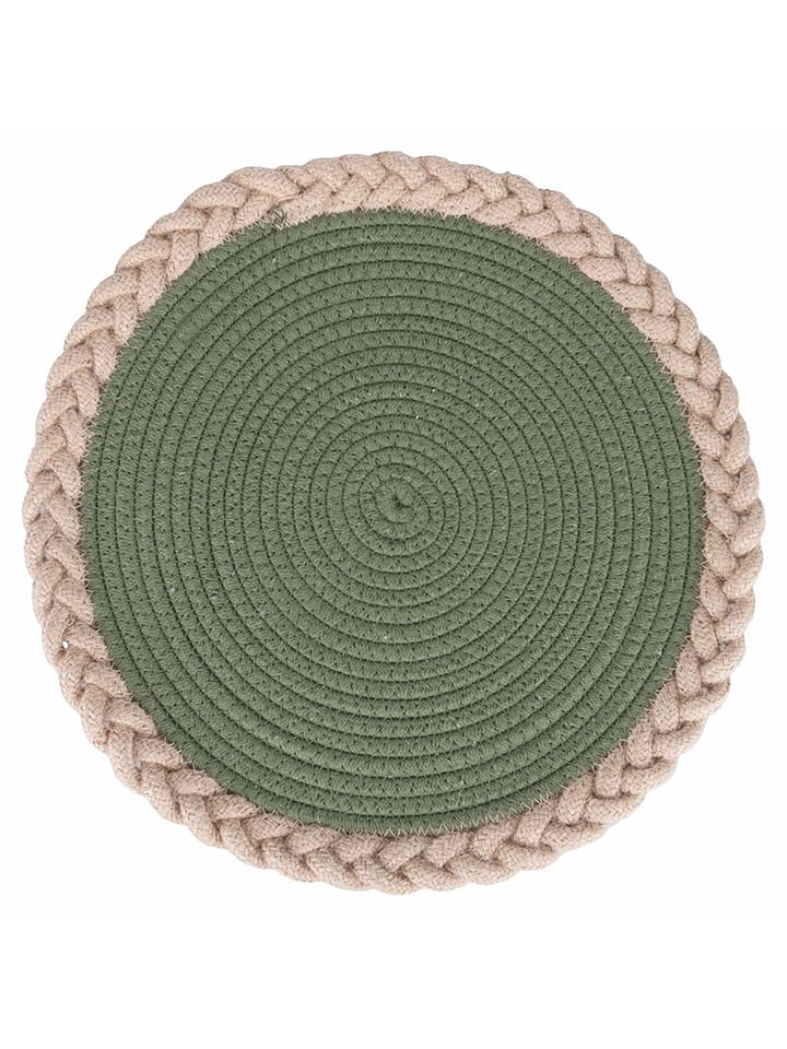 Villa d´Este 3er-Set: Tischsets in Grün/ Beige - Ø 38 cm günstig kaufen onesize