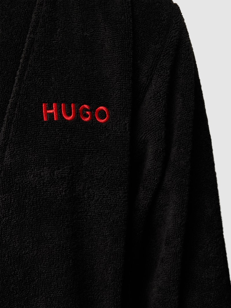 Bademantel mit Schalkragen Modell 'Terry Gown' in schwarz