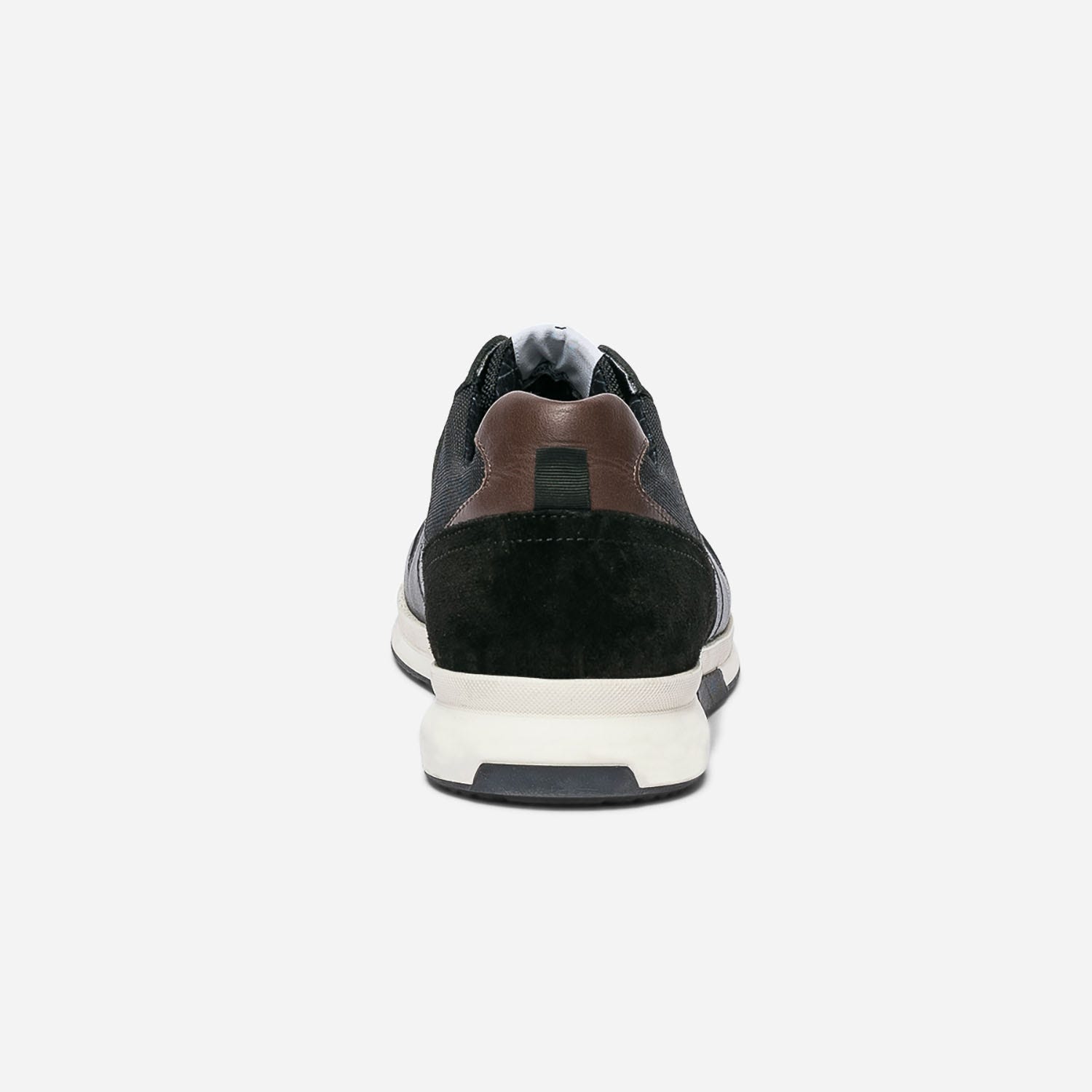 Tennis noire en cuir bi matière