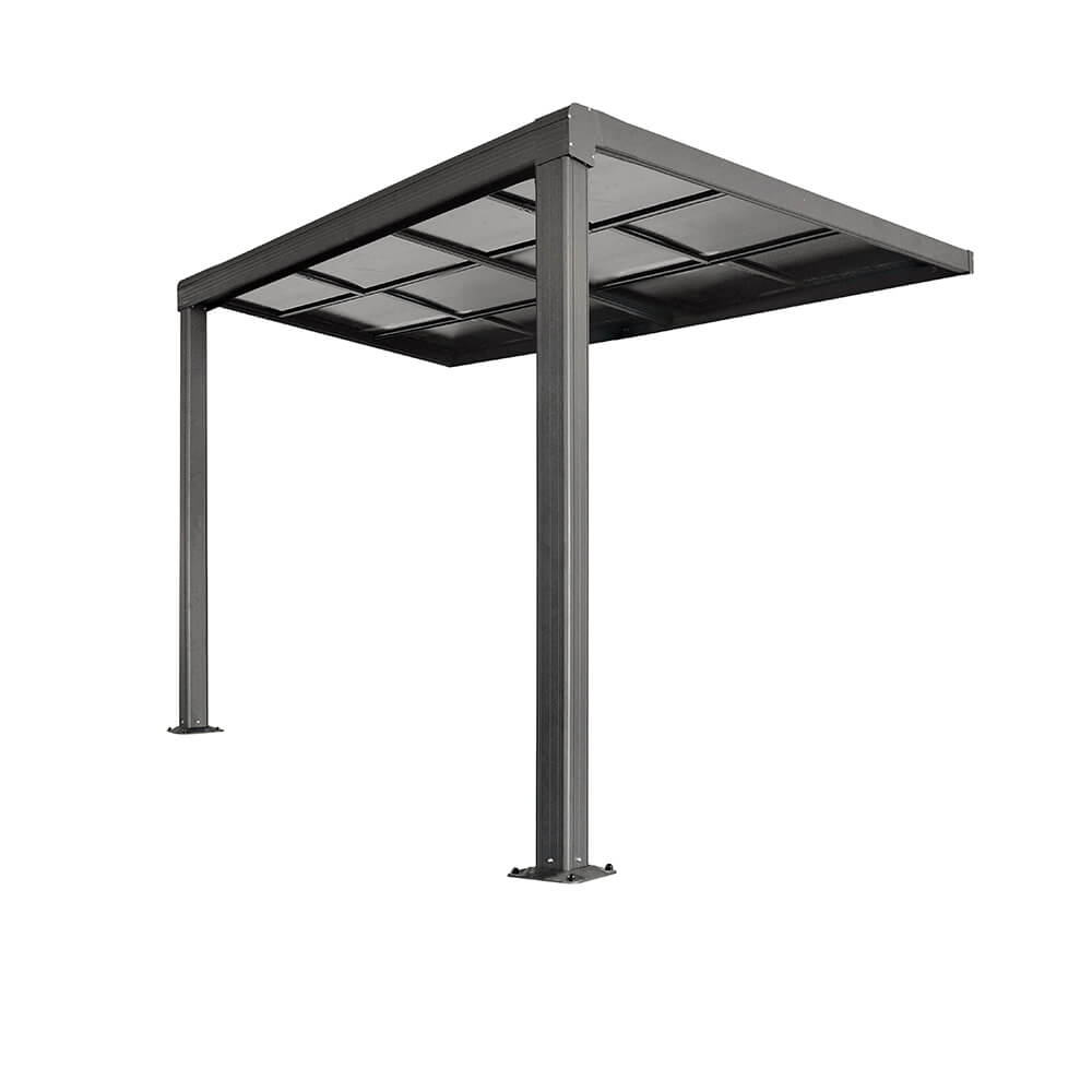 Home Deluxe Terrassenüberdachung SOLIS DELUXE - 290 x 295 x 233 / 272 cm Grau