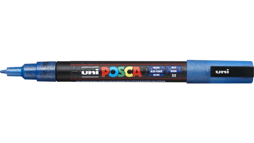 FABER-CASTELL  Marker UNI POSCA PC-3M Glitter blau