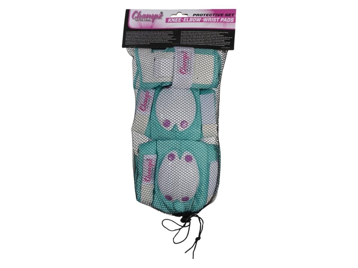 Champz Türkis/Weiß Kinder Skate Schutzset