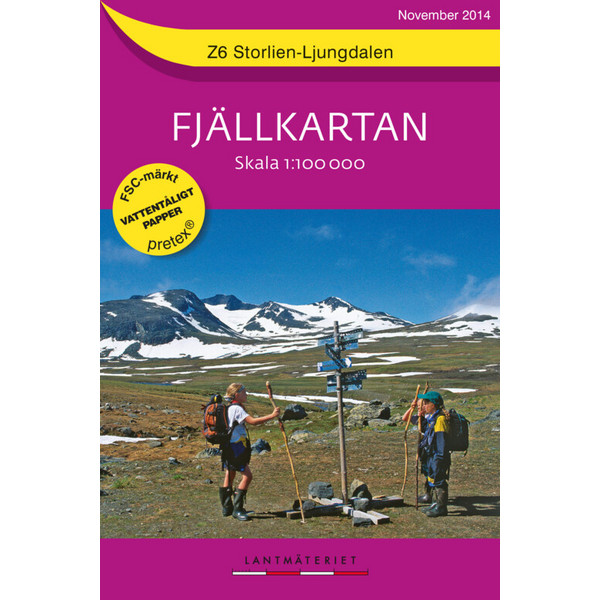 Fjällkartan 1 : 100 000 Z6 Storlien - Ljungdalen Bergwanderkarte - Wanderkarte
