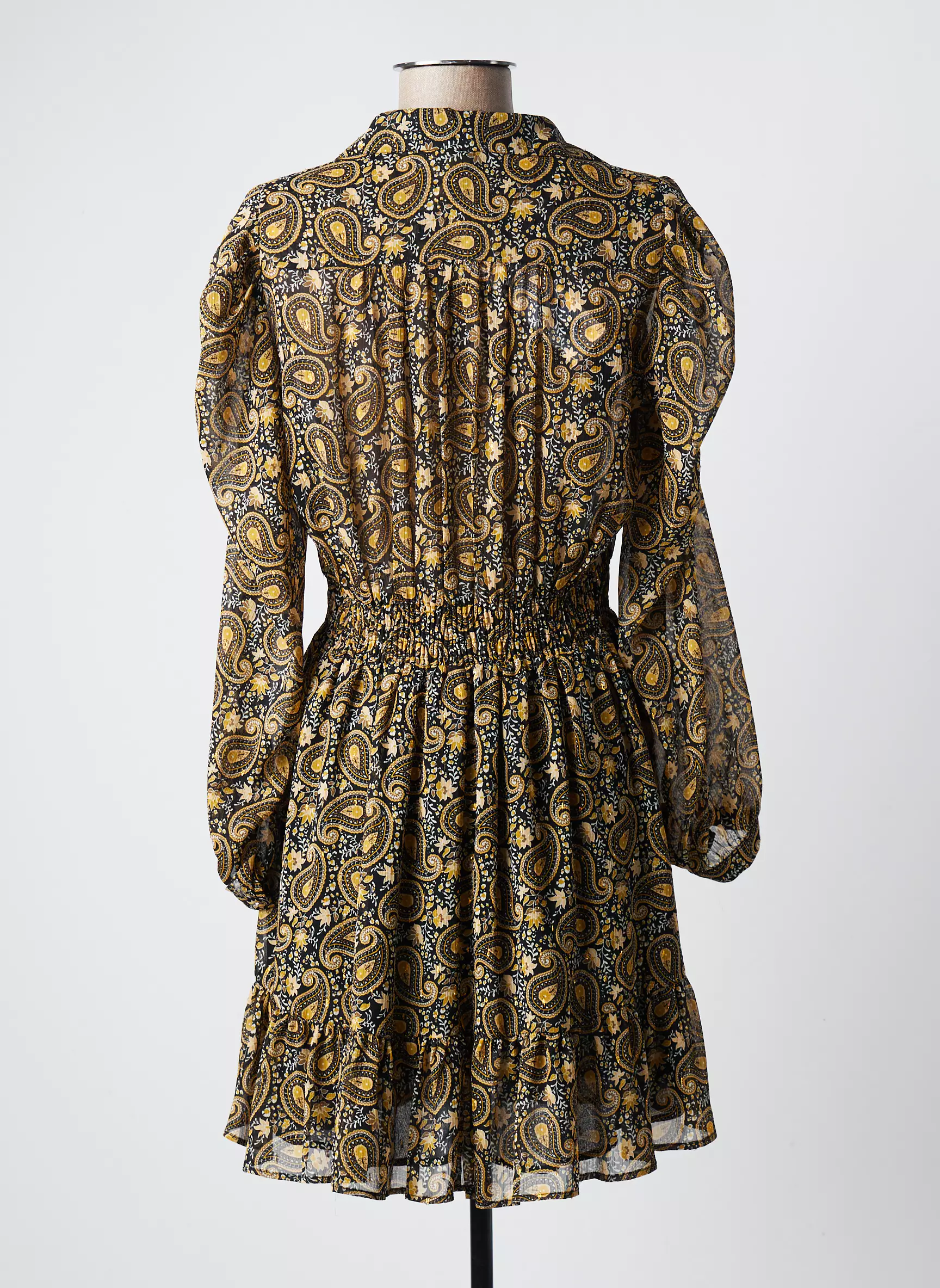 Morgan Robes Courtes Femme couleur jaune