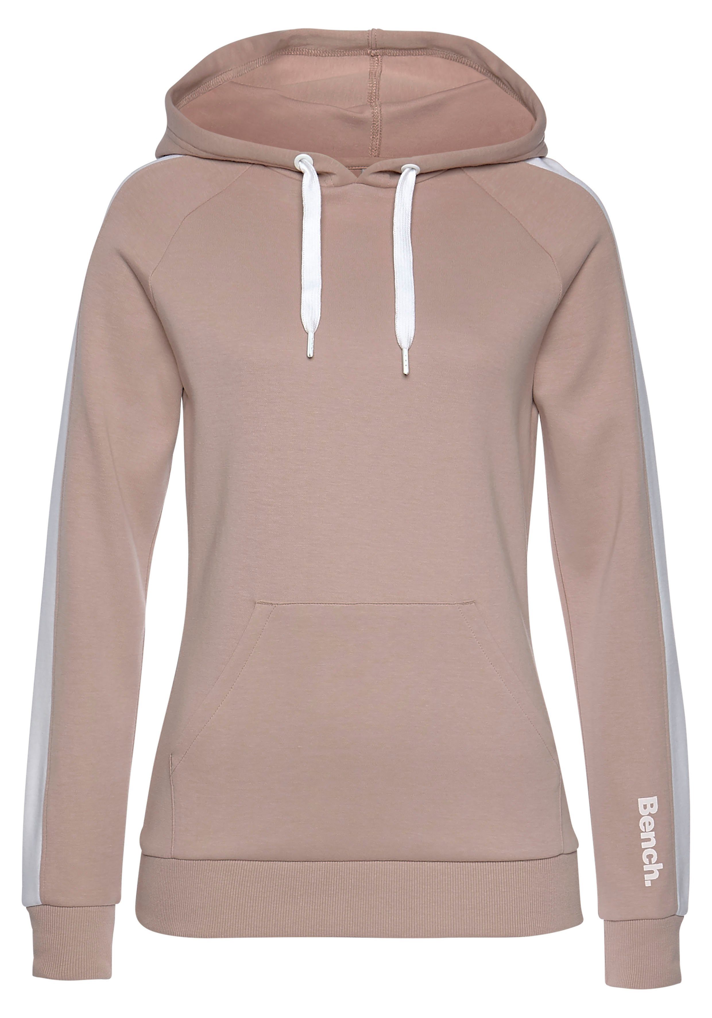 Bench. Loungewear Kapuzensweatshirt mit Seitenstreifen und Kängurutasche, Loungeanzug, Hoodie