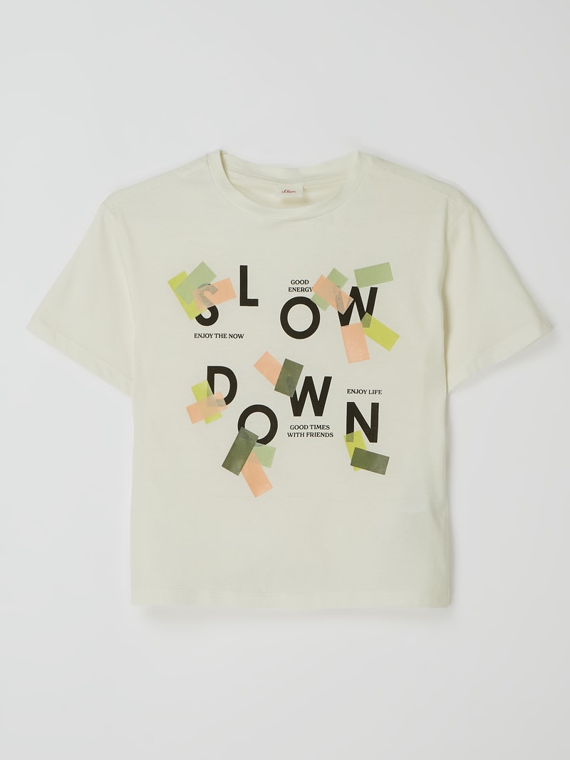 T-Shirt mit Print in offwhite