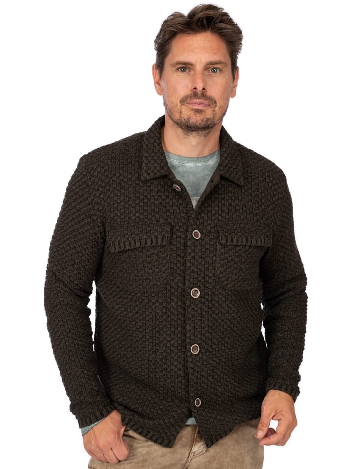 OS-Trachten Strickjacke 427002-0771 in dunkelgrün günstig kaufen