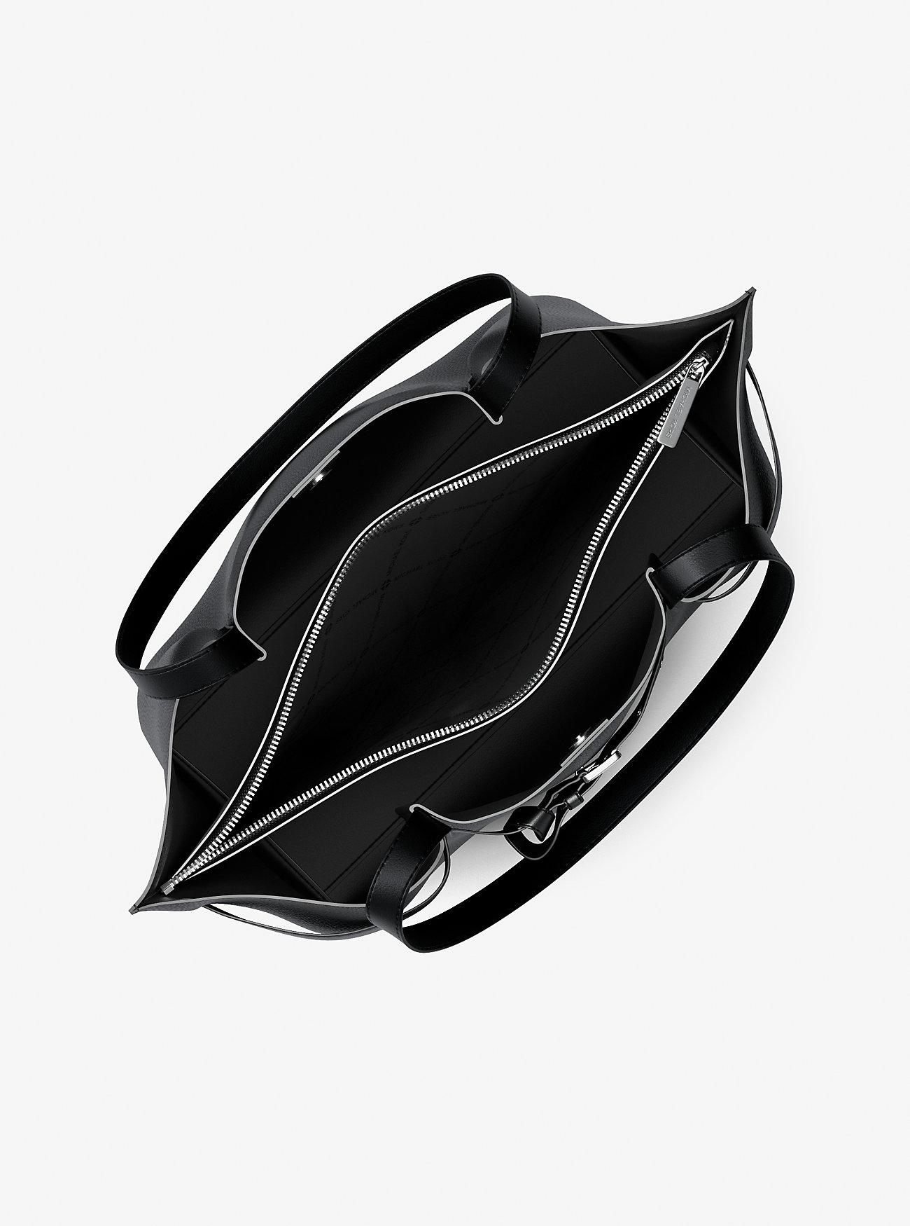 Emilia Large Pebbled Leather Tote Bag - BLACK