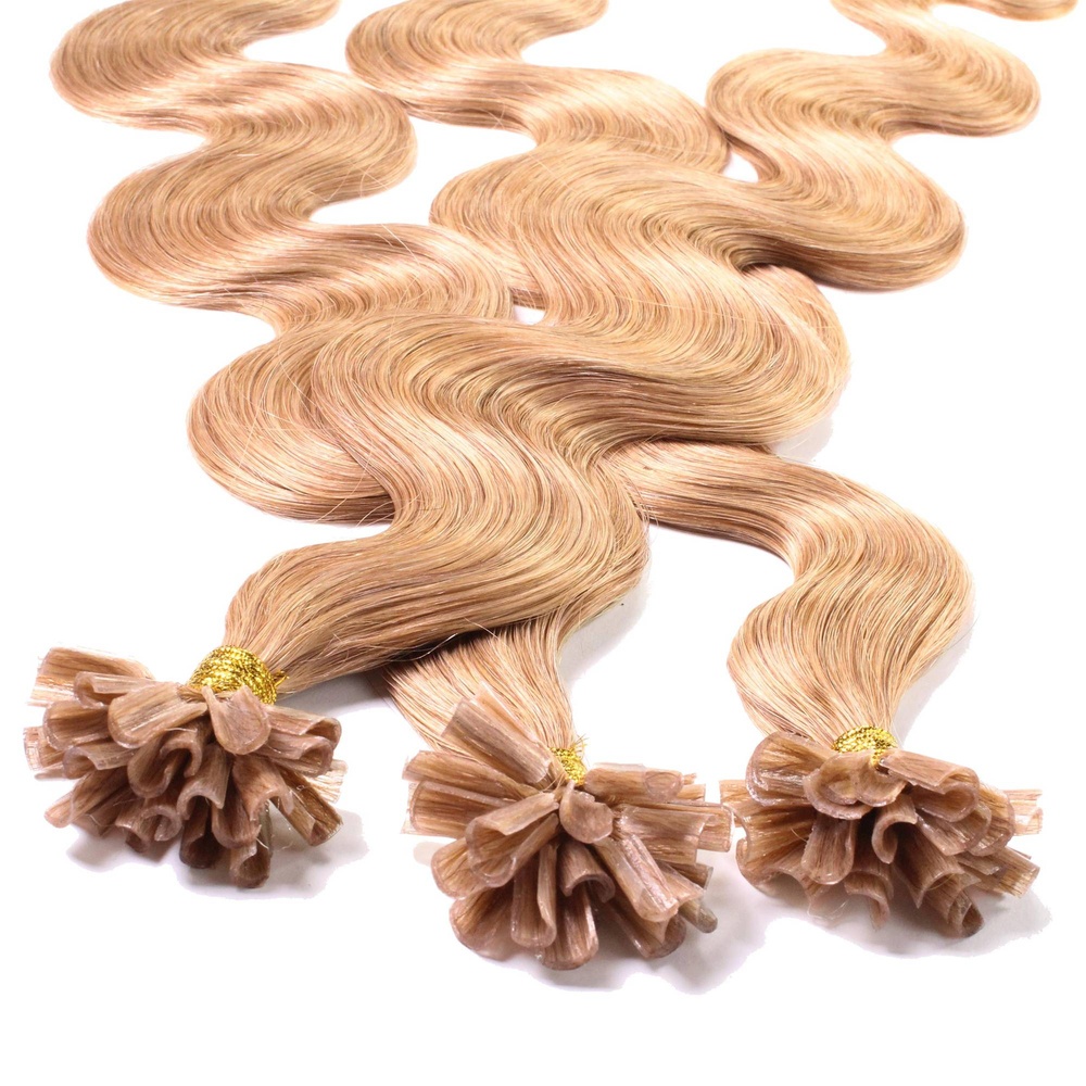 hair2heart Extensions à chaud bonding cheveux naturels #27 Blond doré foncé 1g extensions